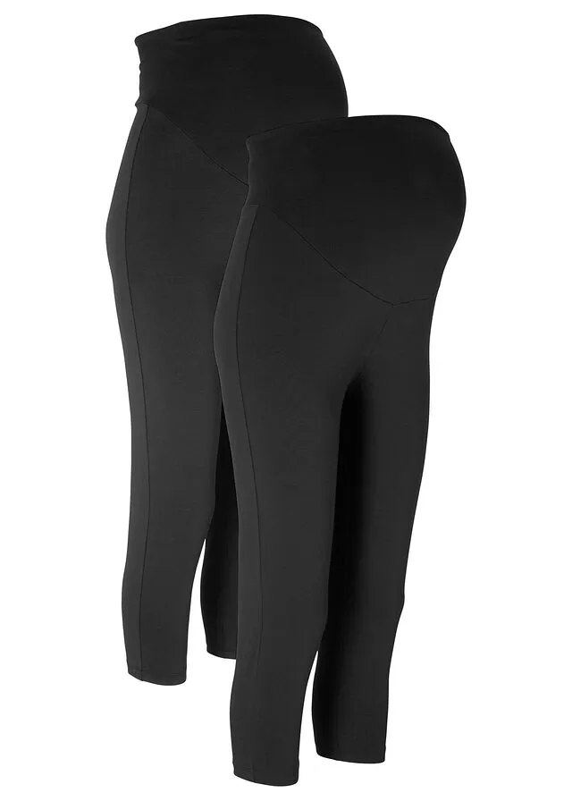 LEGGINGS PREMAMá EN LONGITUD CAPRI (2 UNIDADES) NEGRONEGRO